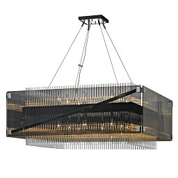 Obrázek pro produkt Závěsné svítidlo APOLLO kov/sklo bronz/chrom/kouřová E14 16x40W - HUDSON VALLEY (Troy)
