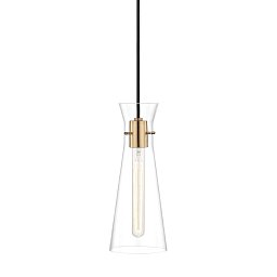 Obrázek pro produkt Závěsné svítidlo ANYA ocel/sklo staromosaz/čirá E27 1x40W - HUDSON VALLEY (Mitzi)