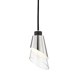 Obrázek pro produkt Závěsné svítidlo ANGIE ocel/sklo nikl/černá/čirá G9 1x6W - HUDSON VALLEY (Mitzi)