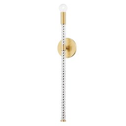 Obrázek pro produkt Nástěnné svítidlo PIPPIN ocel staromosaz E14 1x60W - HUDSON VALLEY (Mitzi)