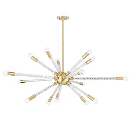 Obrázek pro produkt Závěsné svítidlo PIPPIN ocel staromosaz E14 15x40W - HUDSON VALLEY (Mitzi)
