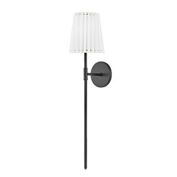 Obrázek pro produkt Nástěnné svítidlo DEMI ocel/textil černá/bílá E27 1x15W - HUDSON VALLEY (Mitzi)