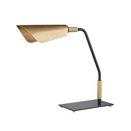 Obrázek pro produkt Stolní lampa BOWERY mosaz starobronz E27 1x6W - HUDSON VALLEY