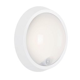 Obrázek pro produkt LED venkovní svítidlo s čidlem, pr. 17 cm, 12 W, bílé - BRILO