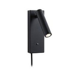 Nástěnné svítidlo Hulda LED 2,5W 200lm 3-krokové stmívání USB-C černé - PAULMANN Obrázek pro produkt Nástěnné svítidlo Hulda LED 2,5W 200lm 3-krokové stmívání USB-C černé - PAULMANN
