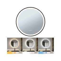 LED zrcadlo s osvětlením Mirra IP44 CCT 230V 11,5W stmívatelné černá/zrcadlo - PAULMANN Obrázek pro produkt LED zrcadlo s osvětlením Mirra IP44 CCT 230V 11,5W stmívatelné černá/zrcadlo - PAULMANN