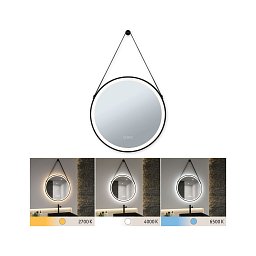 LED zrcadlo s osvětlením Mirra IP44 CCT 230V 11,5W stmívatelné černá/zrcadlo - PAULMANN Obrázek pro produkt LED zrcadlo s osvětlením Mirra IP44 CCT 230V 11,5W stmívatelné černá/zrcadlo - PAULMANN