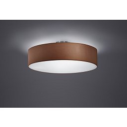 Obrázek pro produkt Stropní svítidlo HOTEL látkové hnědé 3x E27 60W Ø 50cm v.18cm matný nikl - TRIO