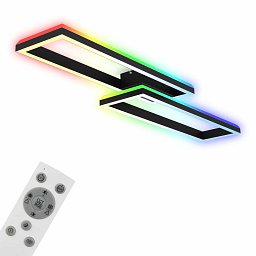Obrázek pro produkt RGB CCT LED stropní svítidlo 119,5cm 45W 4400lm černá - BRILO