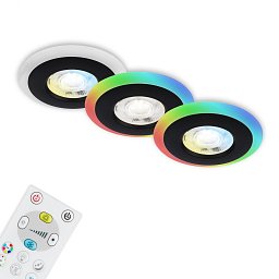 Obrázek pro produkt LED vestavná svítidla sada, pr.8,4 cm, 3x LED, 5 W, 460 lm, černá - BRILONER