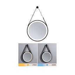 LED zrcadlo s osvětlením Miro IP44 měnitelná bílá 230V 7,5W zrcadlo/černá mat - PAULMANN Obrázek pro produkt LED zrcadlo s osvětlením Miro IP44 měnitelná bílá 230V 7,5W zrcadlo/černá mat - PAULMANN