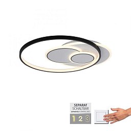 Obrázek pro produkt MAILAK LED stropní svítidlo kruhové černá/bílá, přepínatelné teple bílé světlo 3000K - PAUL NEUHAUS