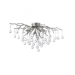Obrázek pro produkt ICICLE LED Závěsná lampa lustr , stříbrná, skleněné přívěsky, pěkná hra světla - PAUL NEUHAUS