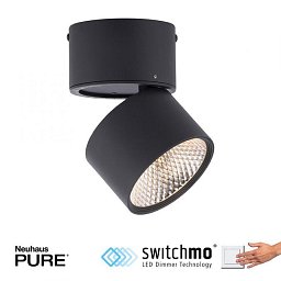 Obrázek pro produkt Paul Neuhaus LED stropní bodové svítidlo PURE-NOLA černá 1 ramenné otočné stmívatelné krokově stmívatelné 3000K - PAUL NEUHAUS