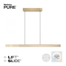 Obrázek pro produkt Paul Neuhaus LED závěsné svítidlo PURE-MOTO-RISE elektricky nastavitelná výška dotykový vypínač 2700-5000K zlatá imperial - PAUL NEUHAUS