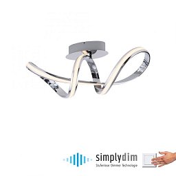 Obrázek pro produkt MELINDA LED stropní svítidlo chrom stmívatelné paměťová funkce teplá bílá SimplyDim 3000K - PAUL NEUHAUS