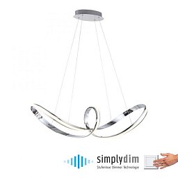 Obrázek pro produkt MELINDA LED závěsné svítidlo chrom stmívatelné Simplydim paměťová funkce SimplyDim 3000K - PAUL NEUHAUS