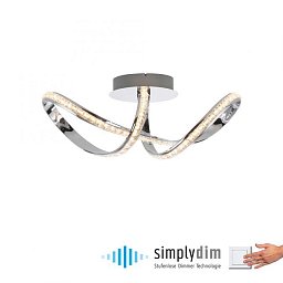 Obrázek pro produkt TANJA LED stropní svítidlo chrom stmívatelné paměťová funkce moderní SimplyDim 3000K - PAUL NEUHAUS