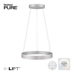 Obrázek pro produkt Paul Neuhaus LED závěsné svítidlo PURE-E-CLIPSE elektricky nastavitelná výška 2700-5000K šedá - PAUL NEUHAUS