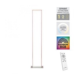 Obrázek pro produkt FELIX60 LED stojací svítidlo stříbrná barva, nožní vypínač, stmívatelné Sidelight RGB Rainbow 2700-5000K - LEUCHTEN DIREKT / JUST LIGHT