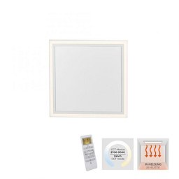 Obrázek pro produkt BEROA LED stropní svítidlo s infračerveným topením hranaté bílé dálkový ovladač 2700-5000K - LEUCHTEN DIREKT / JUST LIGHT