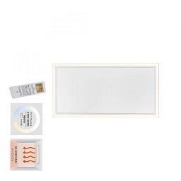 Obrázek pro produkt BEROA LED stropní svítidlo s infračerveným topením hranaté bílé dálkový ovladač 2700-5000K - LEUCHTEN DIREKT / JUST LIGHT