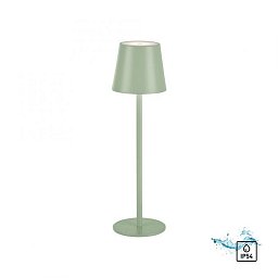 Obrázek pro produkt EURIA LED stolní lampa lakovaná zelená ochrana proti stříkající vodě na baterie 3000K - LEUCHTEN DIREKT / JUST LIGHT