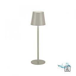 Obrázek pro produkt EURIA LED stolní lampa lakovaná šedá ochrana proti stříkající vodě na baterie 3000K - LEUCHTEN DIREKT / JUST LIGHT