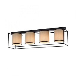 Obrázek pro produkt RAVEN LED stropní svítidlo látkové stínidlo 4 ramenné černá jednoduchý design - LEUCHTEN DIREKT / JUST LIGHT
