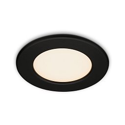 Obrázek pro produkt LED vestavné svítidlo, pr. 11,5 cm, LED modul, 6W, 600 lm, černá - BRILONER