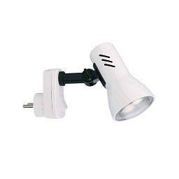 Obrázek pro produkt Svítidlo do zásuvky 10,5 cm 1x E14 25W bílé - BRILONER
