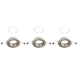 Obrázek pro produkt 3ks sada vestavné svítidlo, pr. 8,6 cm, matný nikl - BRILONER