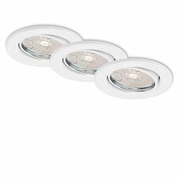 Obrázek pro produkt 3ks sada vestavné svítidlo, pr. 8,6 cm, 5,5 W, bílé - BRILO