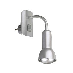Obrázek pro produkt Flexibilní svítidlo do zásuvky 22 cm 1x E14 25W titan - BRILONER