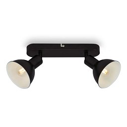 Obrázek pro produkt Bodové svítidlo 27 cm 2x E14 max. 25W černá - BRILO