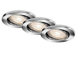 Obrázek pro produkt 3ks LED vestavné svítidlo, pr. 8,6 cm, 5 W, chrom - BRILONER
