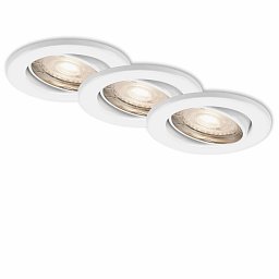 Obrázek pro produkt 3ks LED vestavné svítidlo, pr. 8,6 cm, 5 W, bílé - BRILONER