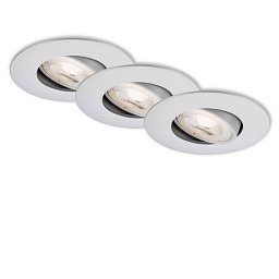 Obrázek pro produkt 3ks sada ultraploché LED vestavné svítidlo, pr. 9 cm, 5 W, matný chrom - BRILONER