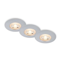 Obrázek pro produkt LED vestavná svítidla, pr.9 cm, 3x LED, 5 W, 480 lm, matný chrom - BRILONER