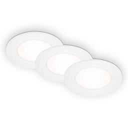 Obrázek pro produkt 3ks sada LED vestavné svítidlo, pr. 8,6 cm, 3 W, 350 lm, bílé - BRILONER
