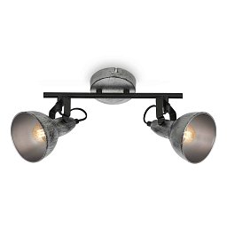 Obrázek pro produkt Bodové svítidlo pr. 10 cm 2x E14 max. 40W antická stříbrná - BRILO
