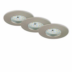 Obrázek pro produkt 3ks sada LED vestavné svítidlo, pr. 7,5 cm, matný nikl - BRILONER