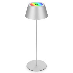 Obrázek pro produkt LED RGB nabíjecí stolní lampa 38 cm 2W 200lm chrom - BRILO