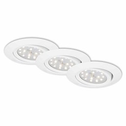 Obrázek pro produkt 3ks sada LED vestavné svítidlo, pr. 8,2 cm, 3 W, bílé - BRILONER