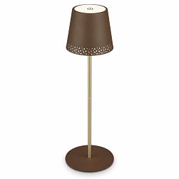 Obrázek pro produkt LED nabíjecí stolní lampa 38 cm 2,6W 280lm hnědé - BRILO