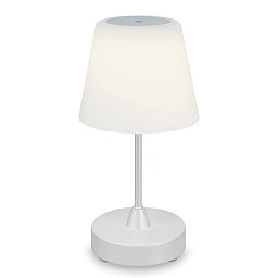 Obrázek pro produkt LED bateriové stolní svítidlo pr.12,5 cm, LED modul, 3W, 350 lm, matný chrom - BRILO
