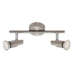 Obrázek pro produkt Bodové svítidlo 27,5 cm 2xGU10 6W 560lm matný nikl - BRILONER