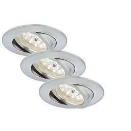 Obrázek pro produkt 3ks sada LED vestavné svítidlo, pr. 8,2 cm, 5 W, hliník - BRILONER