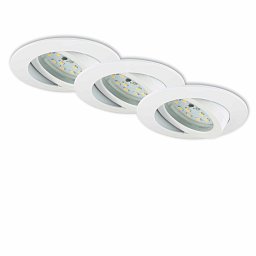 Obrázek pro produkt 3ks sada LED vestavné svítidlo, pr. 8,2 cm, 6,5 W, bílé - BRILONER