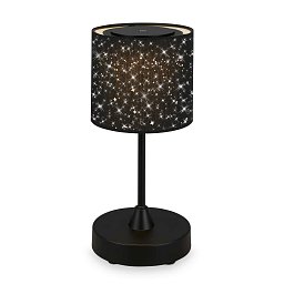 Obrázek pro produkt LED bateriové stolní svítidlo, pr.12,5 cm, LED modul, 3W, 350 lm, černá - BRILO